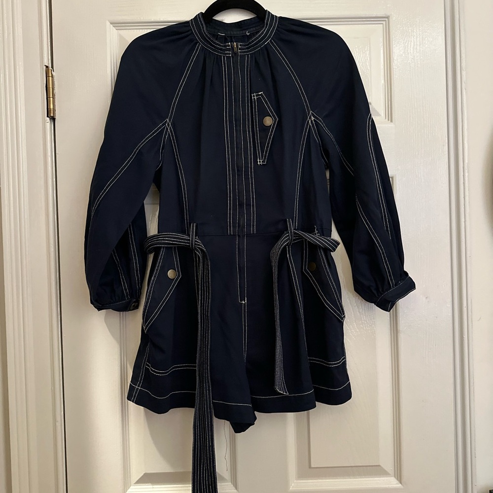 Ulla Johnson Navy Blue Romper
